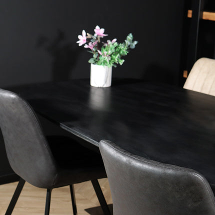 Eettafel Austin deens ovaal 200cm zwart mangohout