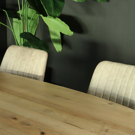 Eettafel Austin deens ovaal 180cm lichtbruin mangohout