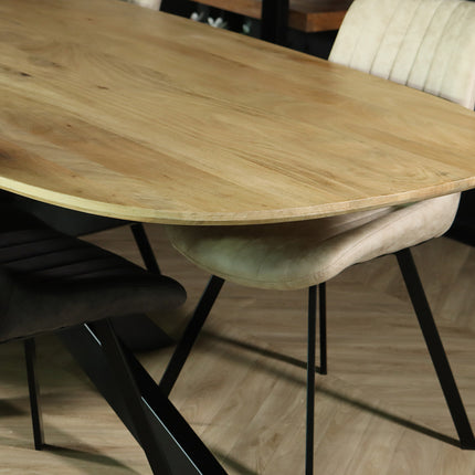 Eettafel Austin deens ovaal 240cm lichtbruin mangohout