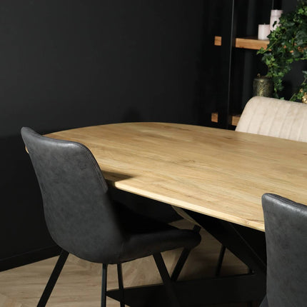 Eettafel Austin deens ovaal 240cm lichtbruin mangohout
