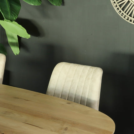 Eettafel Austin deens ovaal 180cm lichtbruin mangohout