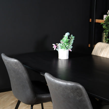 Eettafel Austin deens ovaal 240cm zwart mangohout