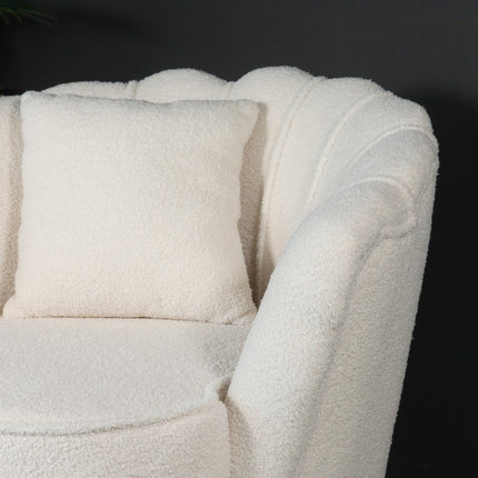 Fauteuil Belle wit teddy