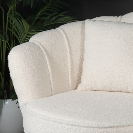 Fauteuil Belle wit teddy