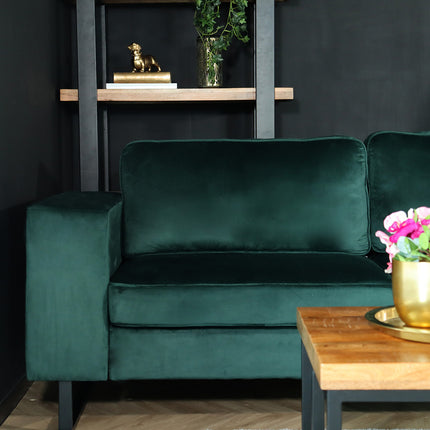 Zitbank donkergroen velvet 225cm Zora