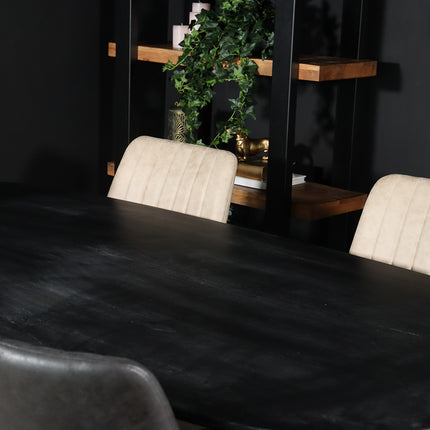 Eettafel Austin deens ovaal 200cm zwart mangohout