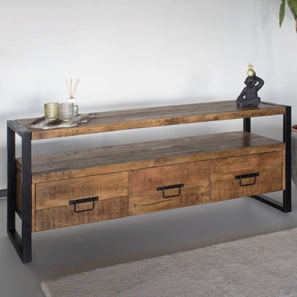Tv meubel bruin mangohout 150cm Ilse