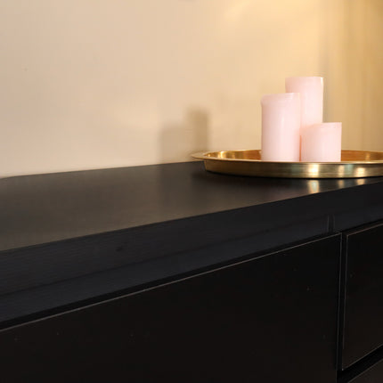 Tv meubel zwart melamine 180cm Cassie