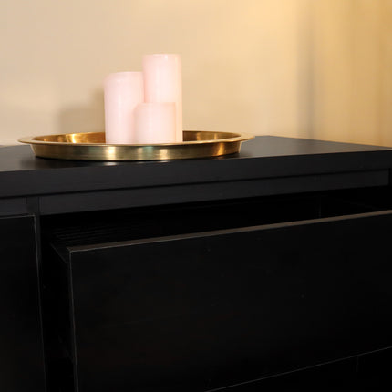 Tv meubel zwart melamine 180cm Cassie
