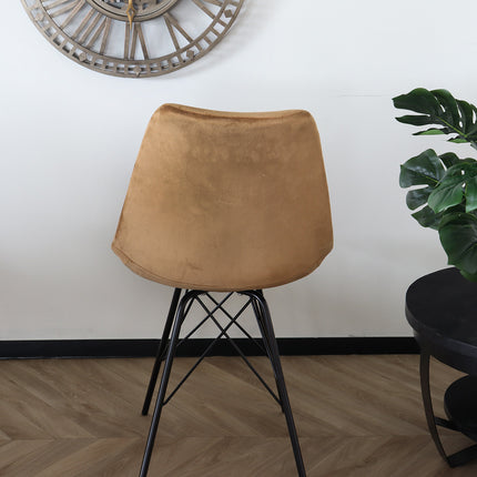 Eetkamerstoel bruin velvet Viga