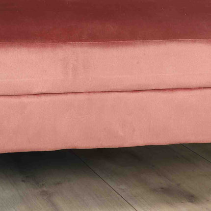 Zitbank oud roze velvet 140cm Anna