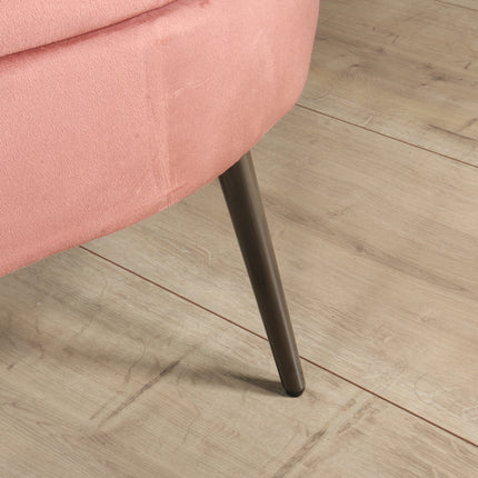 Zitbank oud roze velvet 140cm Anna