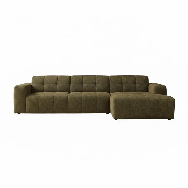 Hoekbank Wave groen polyester 305cm rechts