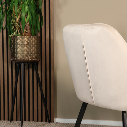 SET DEAL 6 stuks: Eetkamerstoel zand velvet Yurgan