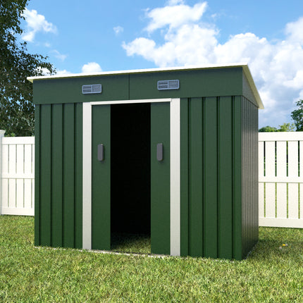 Metalen tuinhuis 5,6m³ groen