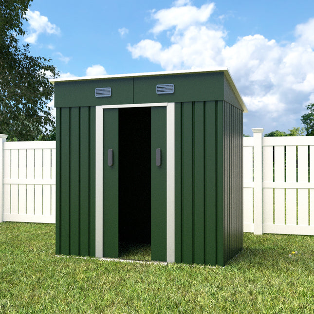 Metalen tuinhuis 4,3m³ groen