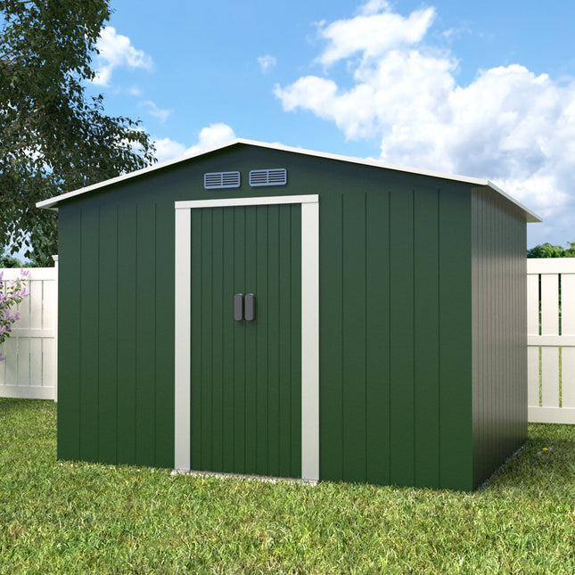 Metalen tuinhuis 9,3m³ groen