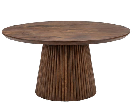 Salontafel Japandi rond walnoot mangohout 80cm Kimi