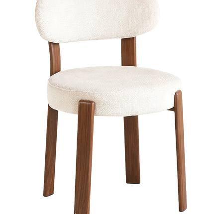 SET DEAL 6 stuks: Eetkamerstoel Japandi beige Yaren walnoot