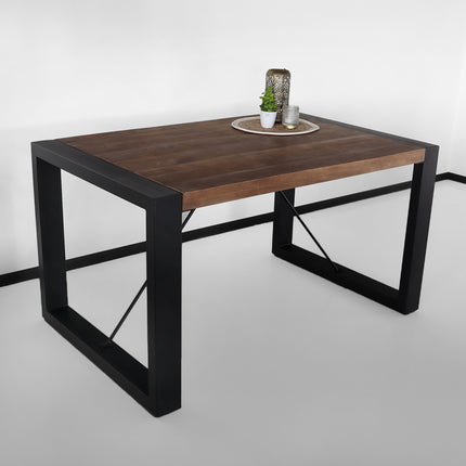 Eettafel rechthoekig mangohout Jonas 140cm duurzaam mango tafel eetkamertafel hout