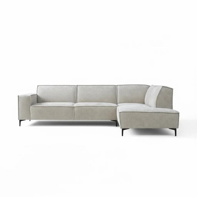 Hoekbank River beige polyester 289cm rechts