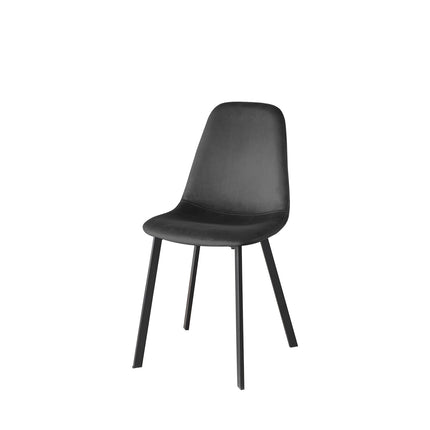SET DEAL: 6 Eetkamerstoelen grijs velvet Simpy