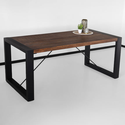 Eettafel rechthoekig mangohout Jonas 180cm duurzaam mango tafel eetkamertafel hout