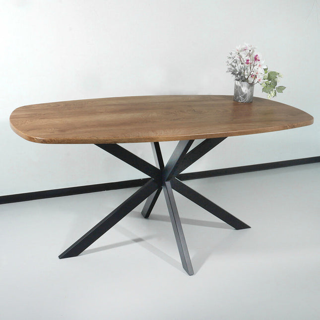 Eettafel Deens ovaal 160cm bruin Hero ovale eettafel