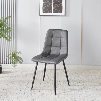 SET DEAL 6 stuks: Eetkamerstoel antraciet kunstleder Catoo