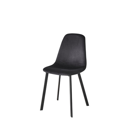 SET DEAL: 6 Eetkamerstoelen zwart velvet Simpy
