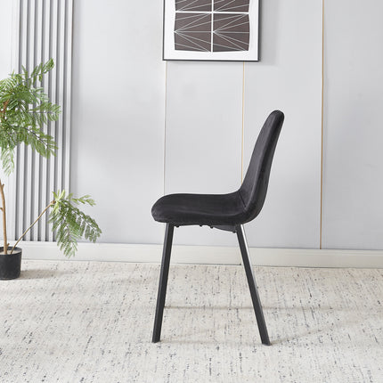 Eetkamerstoel zwart velvet Simpy