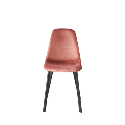 SET DEAL: 4 Eetkamerstoelen oud roze velvet Simpy
