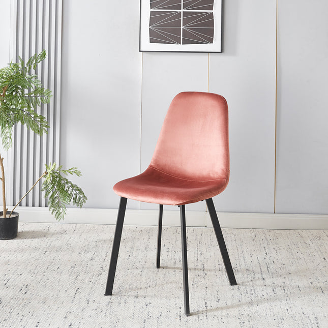 Eetkamerstoel oud roze velvet Simpy