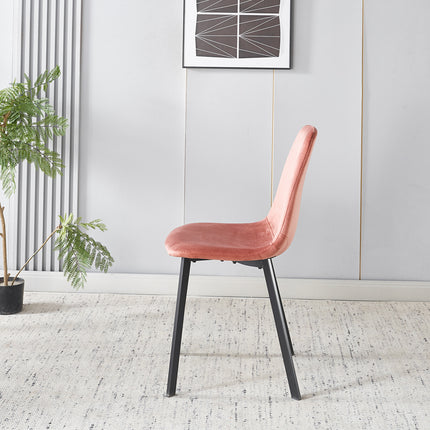 SET DEAL: 4 Eetkamerstoelen oud roze velvet Simpy