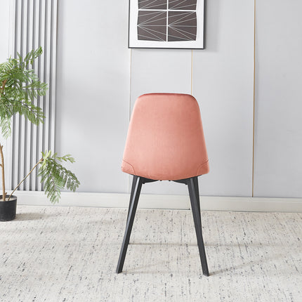 SET DEAL: 6 Eetkamerstoelen oud roze velvet Simpy