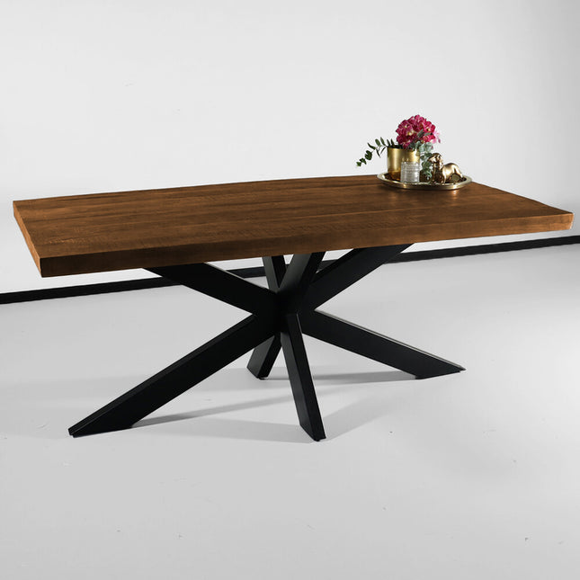 Eettafel langwerpig mangohout 180cm John langwerpige tafel duurzaam mango eetkamertafel