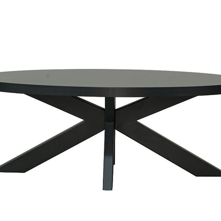 Salontafel ovaal melamine zwart Denzel 120cm