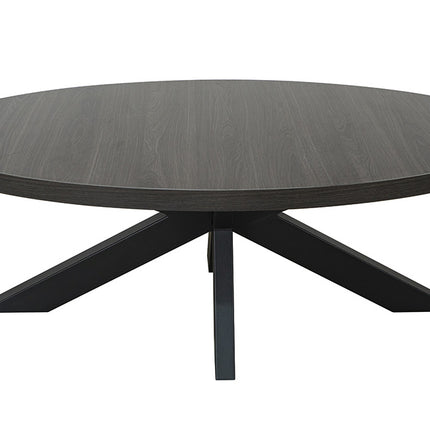 Salontafel ovaal melamine eiken zwart Denzel 120cm