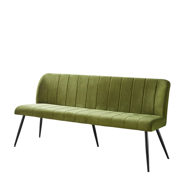 Eetkamerbank Sally 180cm donkergroen velvet