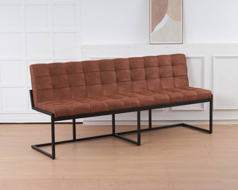 Eetkamerbank Vito 200cm cognac microvezel