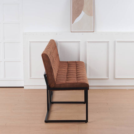 Eetkamerbank Vito 200cm cognac microvezel