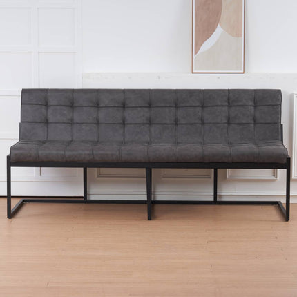 Eetkamerbank Vito 200cm antraciet microvezel