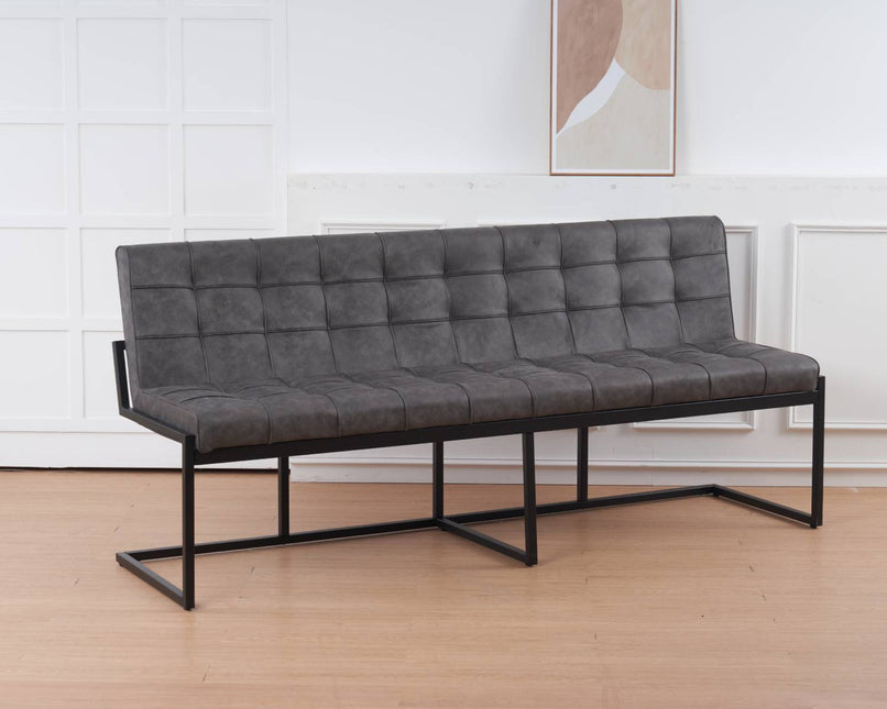 Eetkamerbank Vito 200cm antraciet microvezel