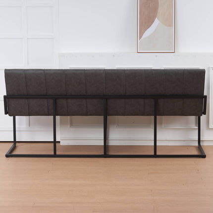 Eetkamerbank Vito 200cm antraciet microvezel