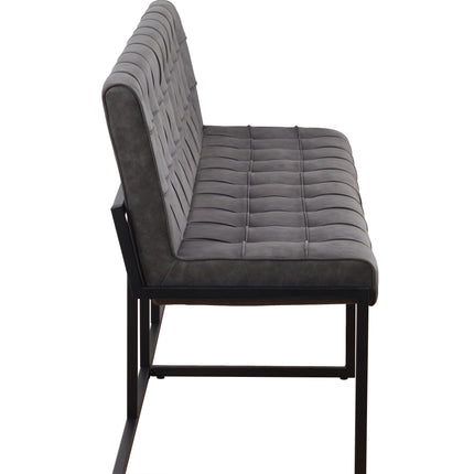 Eetkamerbank Vito 200cm antraciet microvezel