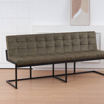 Eetkamerbank Vito 200cm donkergroen microvezel