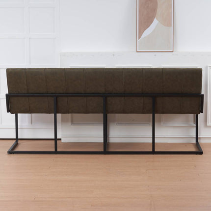 Eetkamerbank Vito 200cm donkergroen microvezel