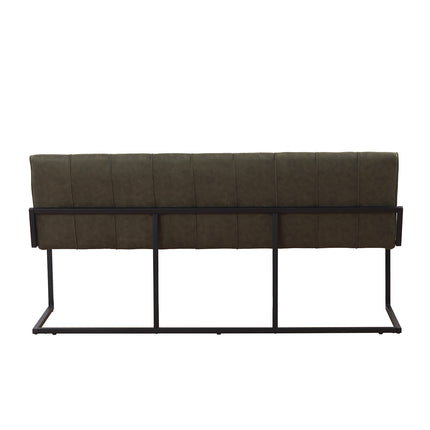 Eetkamerbank Vito 160cm donkergroen microvezel