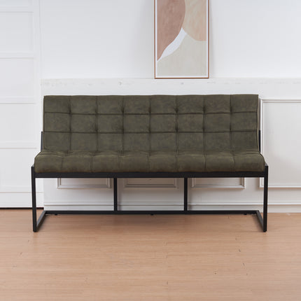Eetkamerbank Vito 160cm donkergroen microvezel