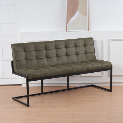 Eetkamerbank Vito 160cm donkergroen microvezel